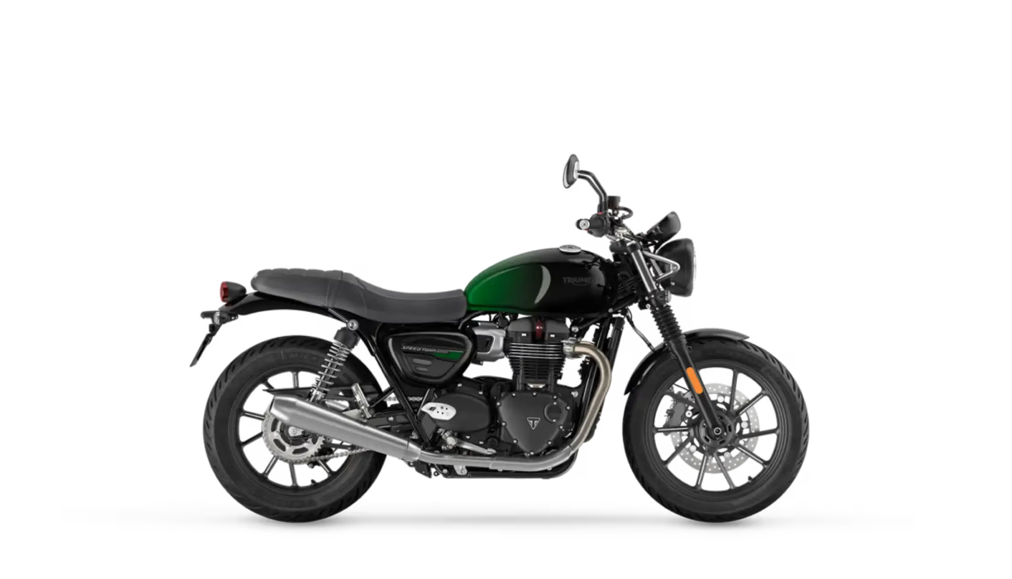 speed twin 900 green stealth edition 2023 sapphire green silver green large