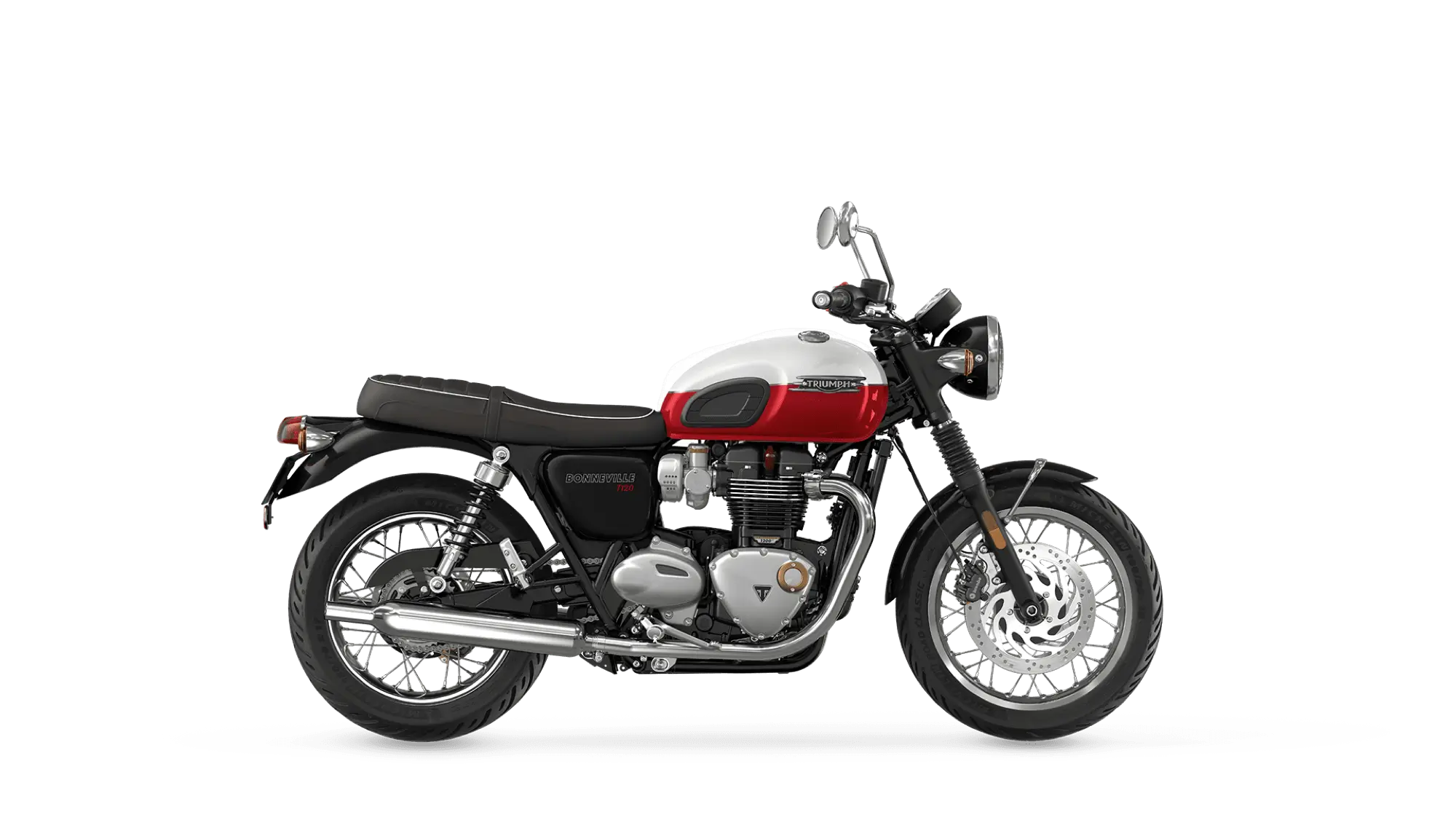 bonneville t120 2025 crystal white cranberry red large